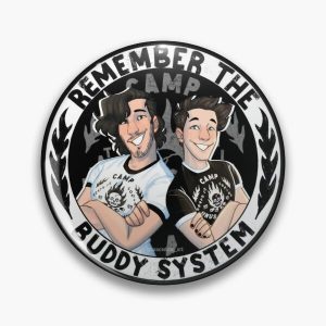 Remember the buddy system! - camp unus annus Pin RB0906 product Offical Unus Annus Merch